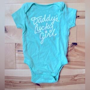 Old navy baby girl lucky onesie size 6-12 months